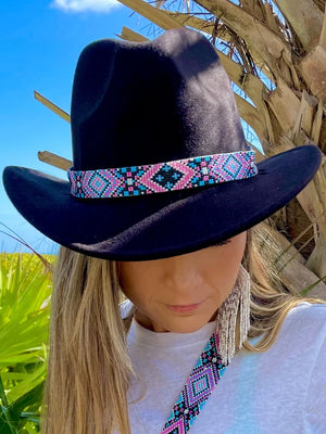 KAQCHI Purple Cosmic Beaded Hat Band (DS)