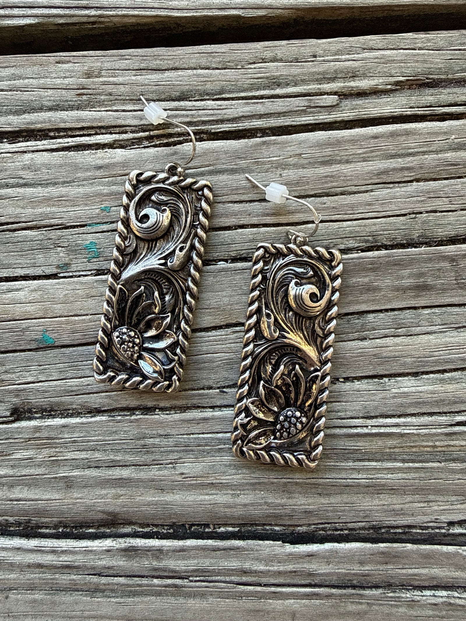 Sunny Disposition Silver Sunflower Earrings