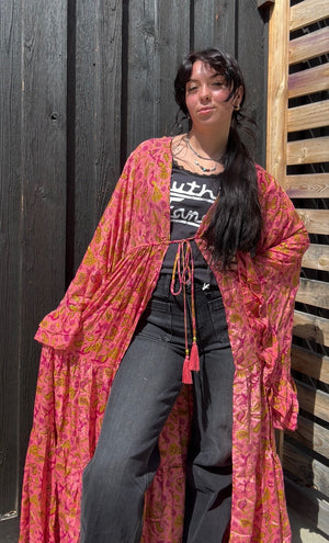 Save My Soul Flowy Butterfly Sleeve Duster Cardigan