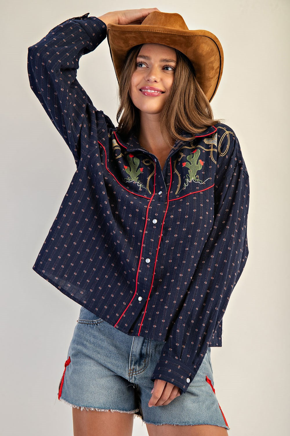 Song Of The South Western Embroidered Button Down Shirt