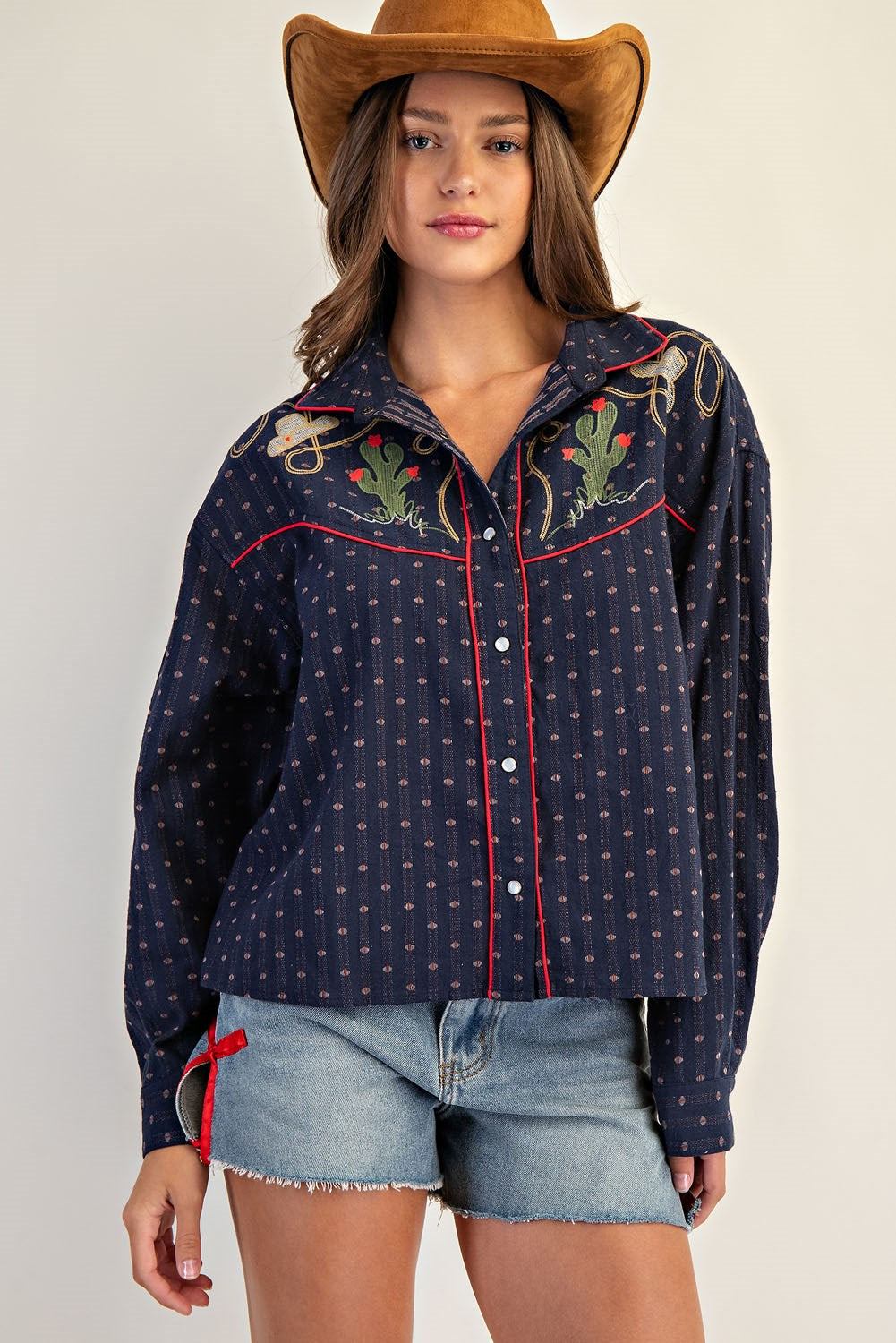 Song Of The South Western Embroidered Button Down Shirt