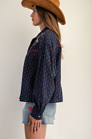 Song Of The South Western Embroidered Button Down Shirt