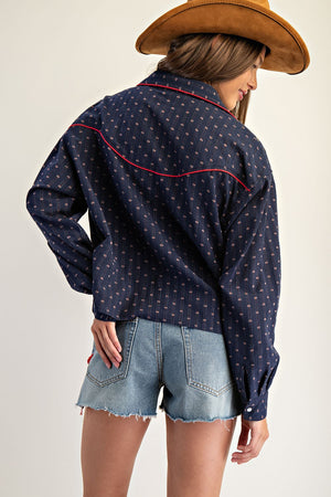 Song Of The South Western Embroidered Button Down Shirt