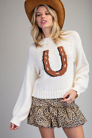 Lucky You Horseshoe Sweater
