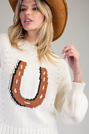 Lucky You Horseshoe Sweater