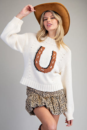 Lucky You Horseshoe Sweater