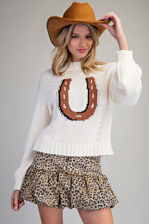 Lucky You Horseshoe Sweater