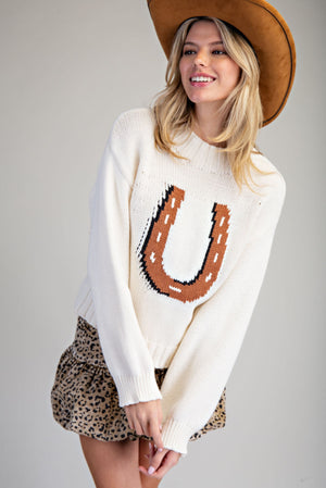 Lucky You Horseshoe Sweater