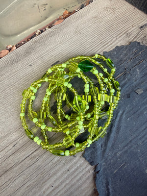 Green Goddess Beaded Bracelet Set