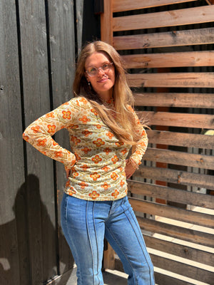 Sister Honey Vintage Retro Mesh Top