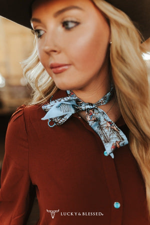 Wild Heart Silk Twilly Scarf