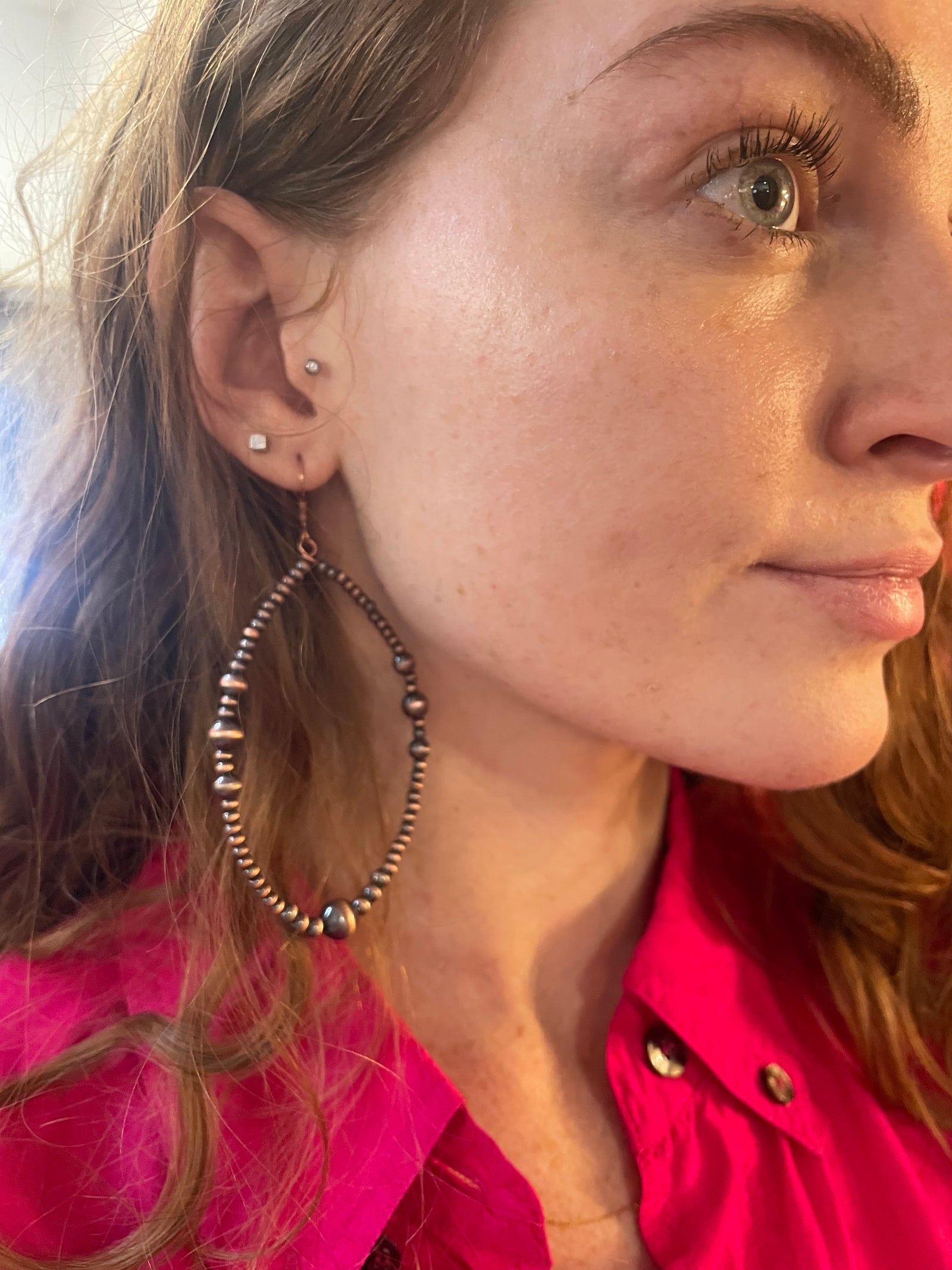 Penny For Your Thoughts Copper Teardrop Earrings