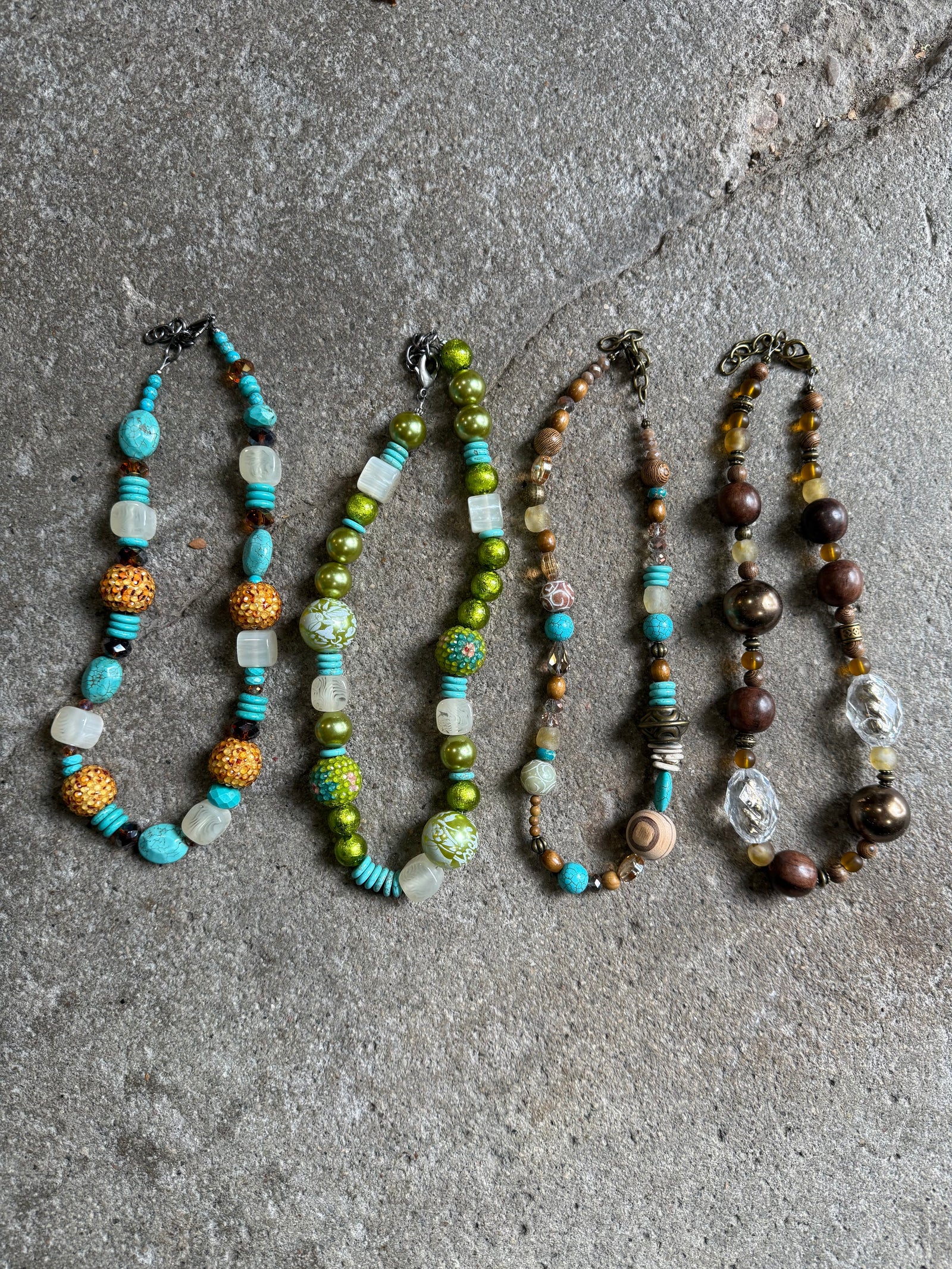 Sisters Of The Moon Beaded Layering Necklaces