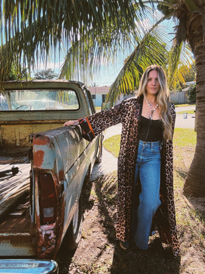PREORDER Rebel Yell Horse & Leopard Print Reversible Duster PREORDER MARCH/APRIL 2026