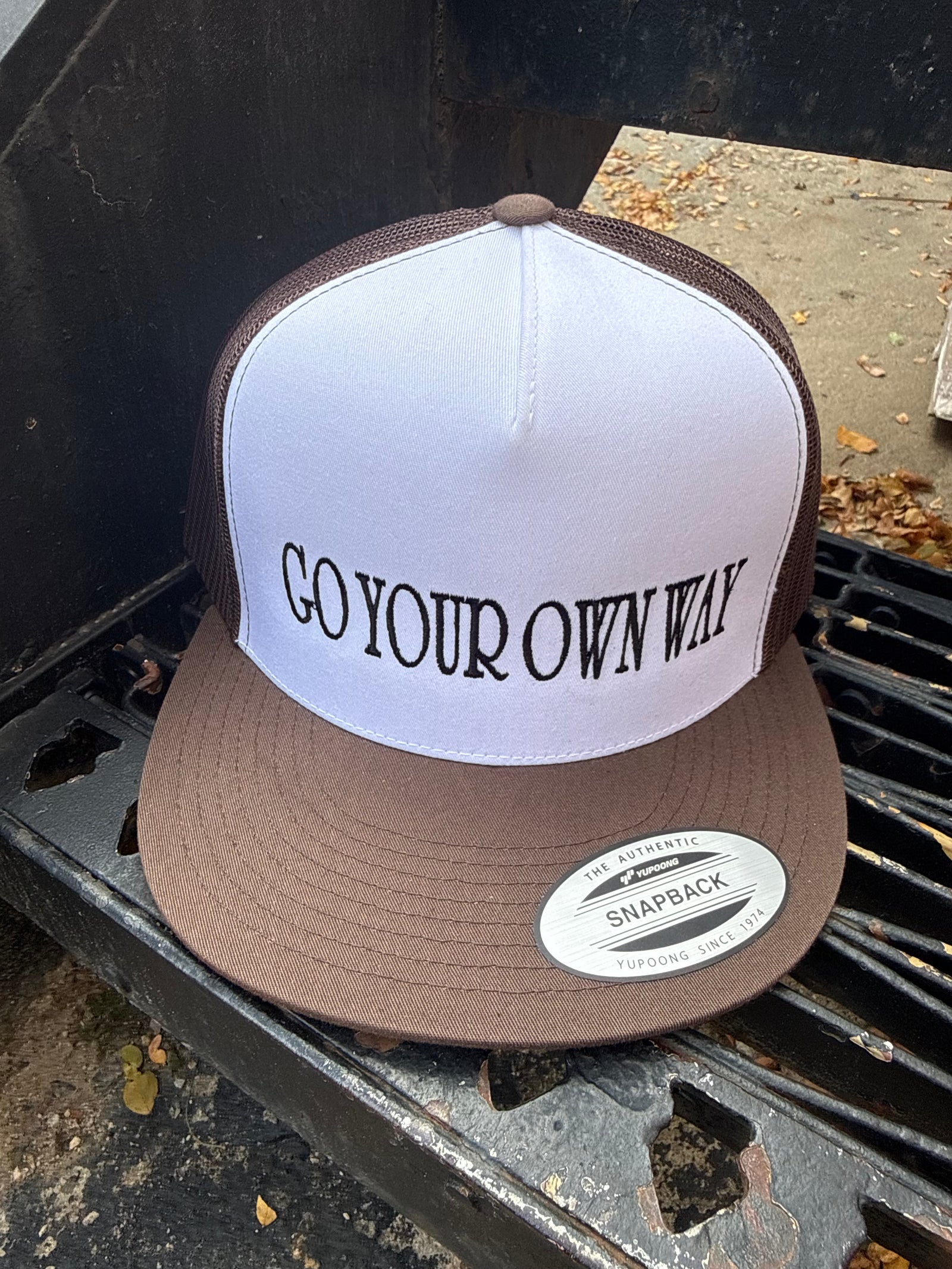 Go Your Own Way Embroidered Trucker Hat