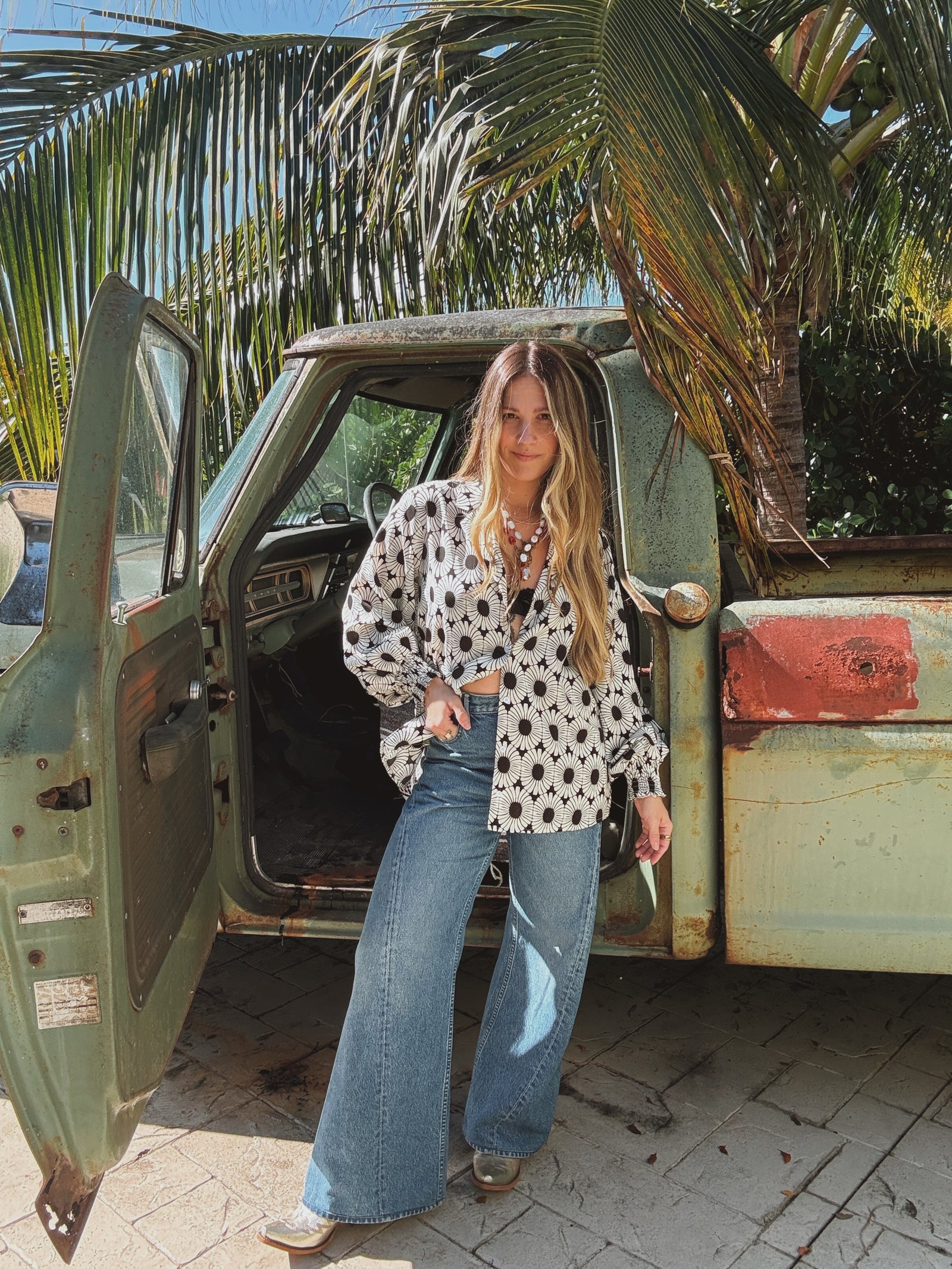 White Wedding Retro Floral Button Up Blouse PREORDER MAY 2026