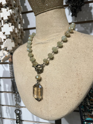 Drops of Jupiter Faceted Crystal Toggle Necklace (custom made to order)