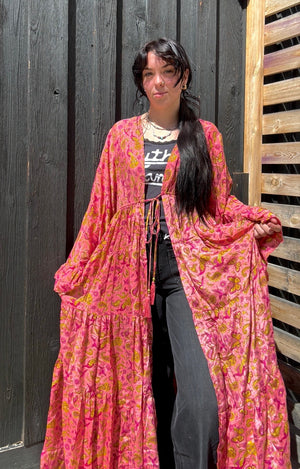 Save My Soul Flowy Butterfly Sleeve Duster Cardigan