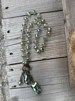 Drops of Jupiter Faceted Crystal Toggle Necklace (custom made to order)