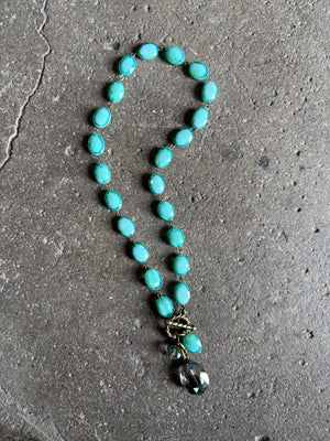 Drops of Jupiter Faceted Crystal Toggle Necklace (custom made to order)