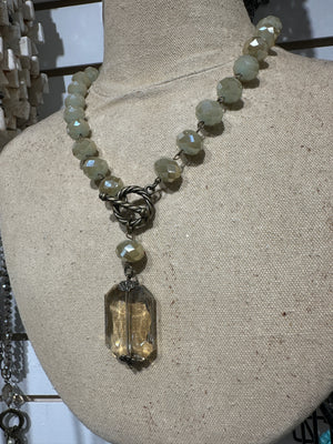 Drops of Jupiter Faceted Crystal Toggle Necklace (custom made to order)