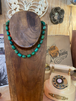 Hill Side Green Turquoise Necklace