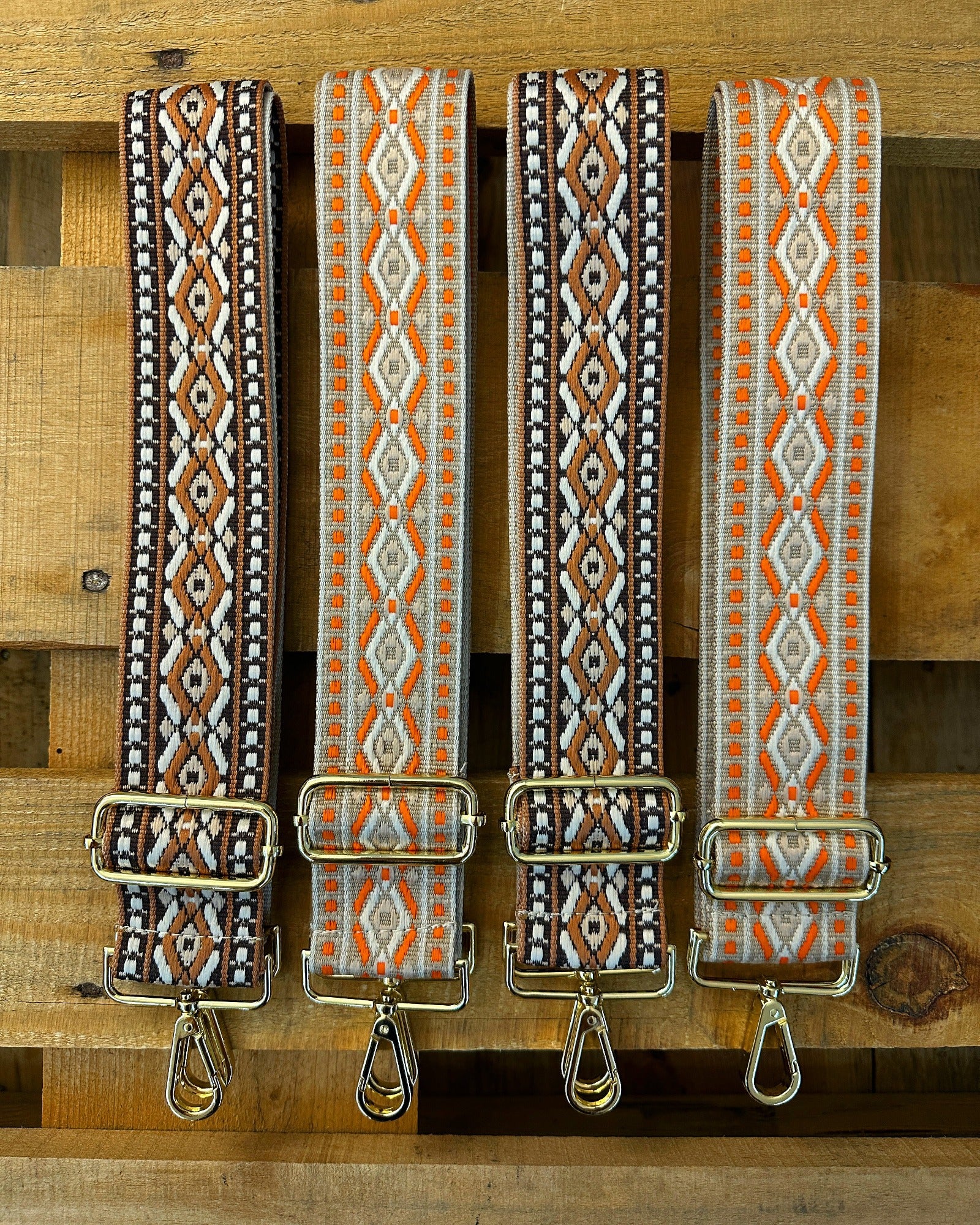 Southwestern Style Embroidered Guitar Style Purse Straps