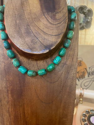 Hill Side Green Turquoise Necklace