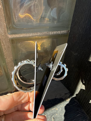 Shot Caller Silver Ball Hoop Earrings