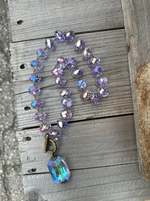 Drops of Jupiter Faceted Crystal Toggle Necklace (custom made to order)