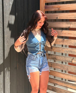 Raw Edge Rebel Denim Shorts