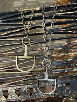 Chomping At The Bit Horse D-Ring Snaffle Bit Necklace