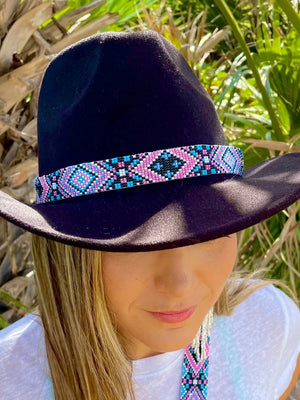 KAQCHI Purple Cosmic Beaded Hat Band (DS)