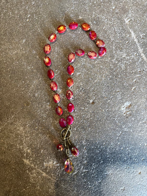 Drops of Jupiter Faceted Crystal Toggle Necklace (custom made to order)