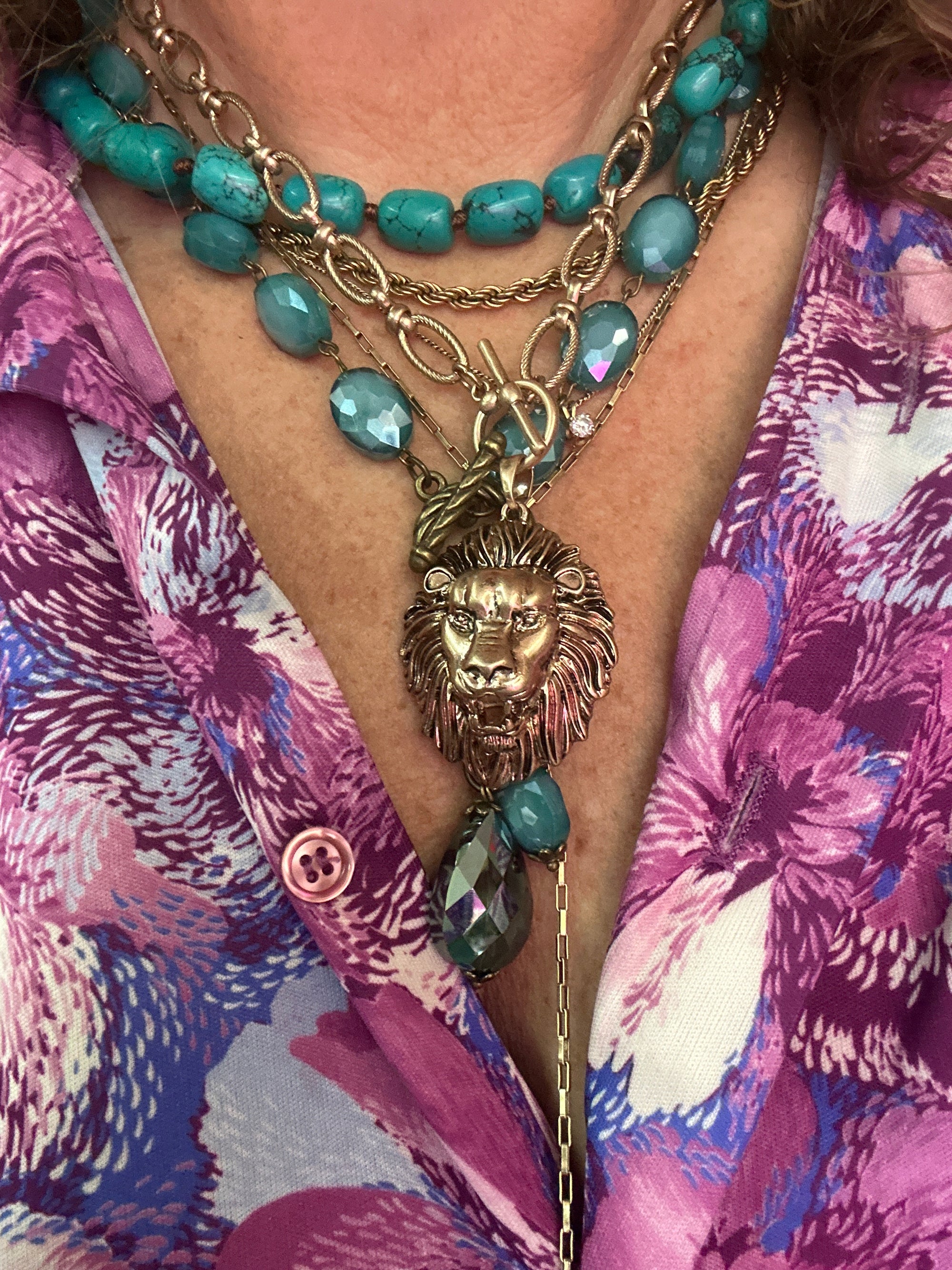 Lioness Chain Link Necklace