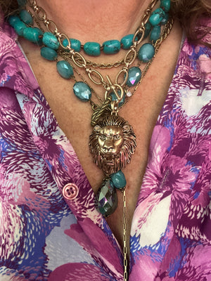 Lioness Chain Link Necklace