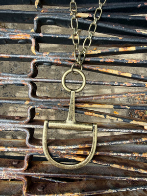 Chomping At The Bit Horse D-Ring Snaffle Bit Necklace