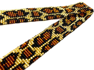 KAQCHI Leopard Print Beaded Hat Band (DS)