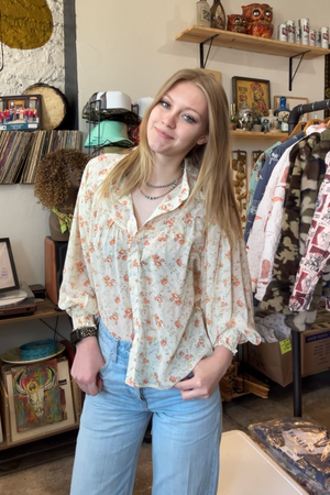 Spring Fling Floral Yoke Blouse