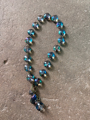Drops of Jupiter Faceted Crystal Toggle Necklace (custom made to order)