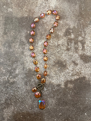 Drops of Jupiter Faceted Crystal Toggle Necklace (custom made to order)