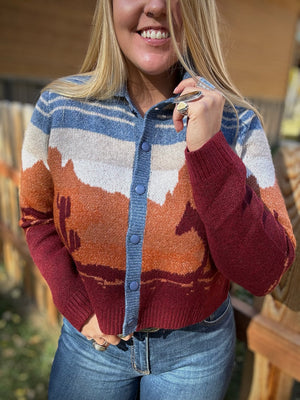 Western Wind Sweater Cardigan