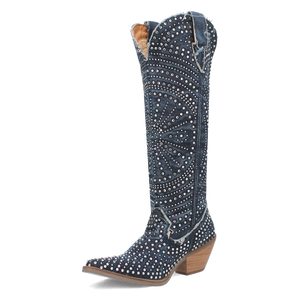 Honkytonk Honey Denim & Rhinestone Boot (DS) ~ BACKORDER NOVEMBER 2024