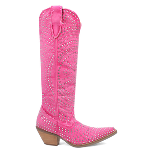 Honkytonk Honey Pink Denim & Rhinestone Boot (DS)