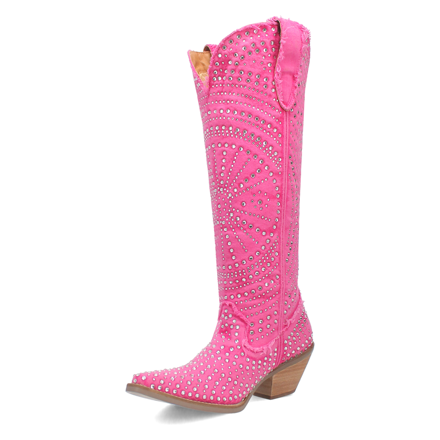 Honkytonk Honey Pink Denim & Rhinestone Boot (DS)