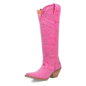 Honkytonk Honey Pink Denim & Rhinestone Boot (DS)