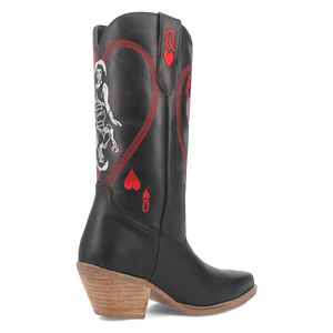 Queen A Hearts Black Leather Boot (DS)