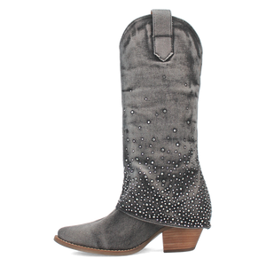 Eye Candy Black Denim & Rhinestone Boot (DS)