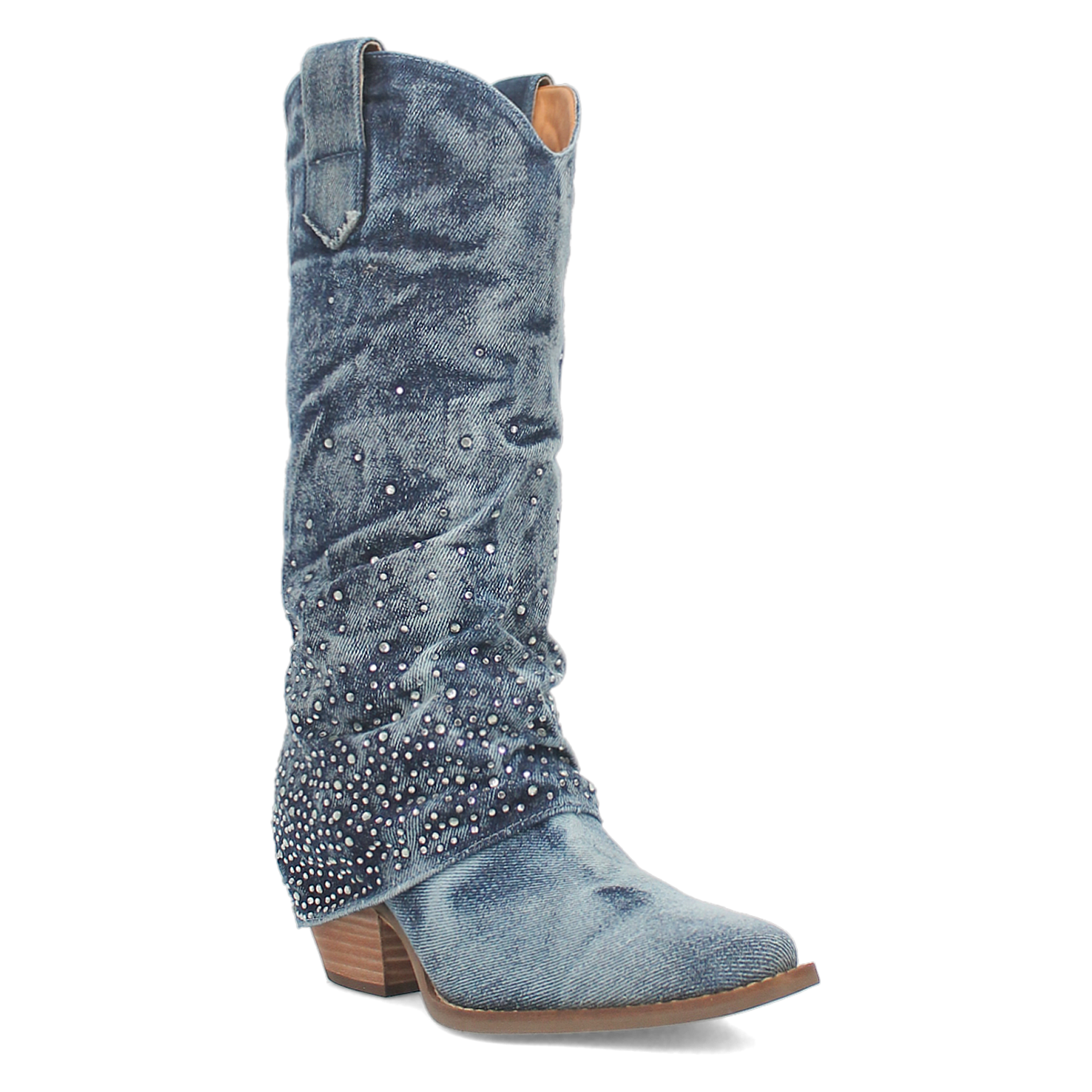 Eye Candy Denim & Rhinestone Boot (DS) ~ BACKORDER OCTOBER 2024