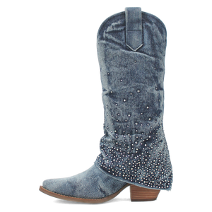 Eye Candy Denim & Rhinestone Boot (DS) ~ BACKORDER OCTOBER 2024